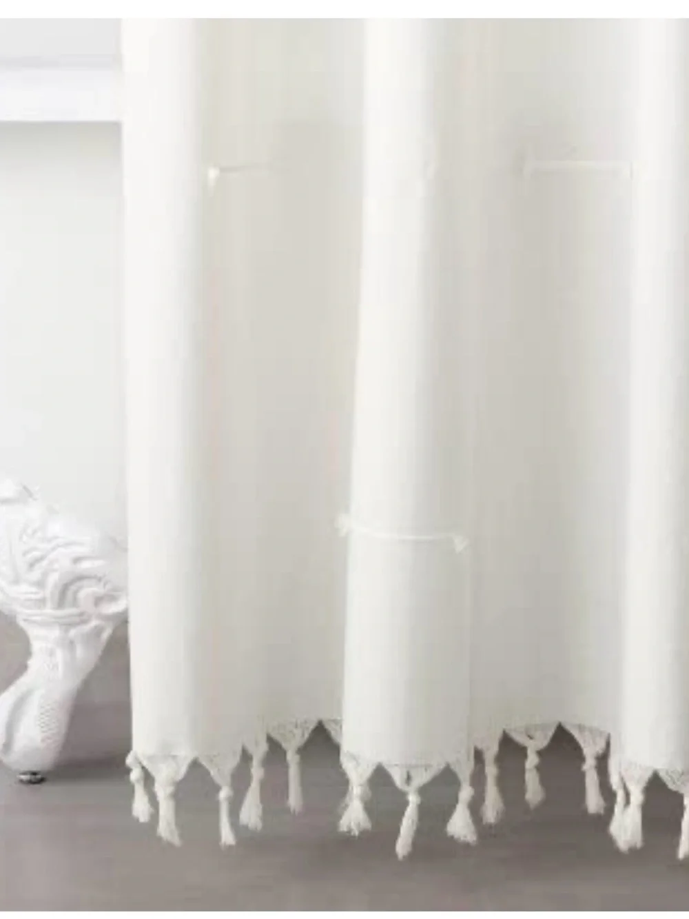Heart and hand with magnolia, White 100 Cotton Shower Curtain